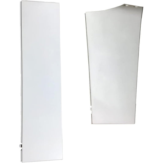 2 Piece Set - Upper and Lower Sleeper Cabin Fairing White - Passenger Side (Fits: Flightliner Cascadia 2008-2016 Trucks)