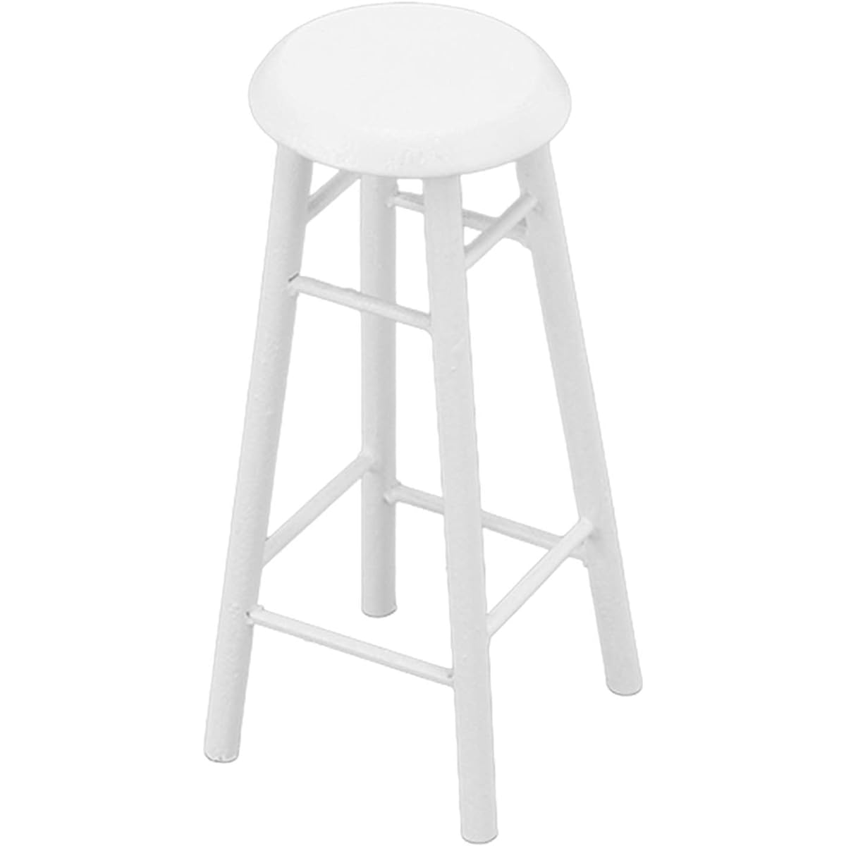SPYMINNPOO Miniature Dollhouse Stool 1:12 Scale Lifelike Mini Birch Dining Chair Bar Chair Dollhouse Decor Air Pump Dollhouse