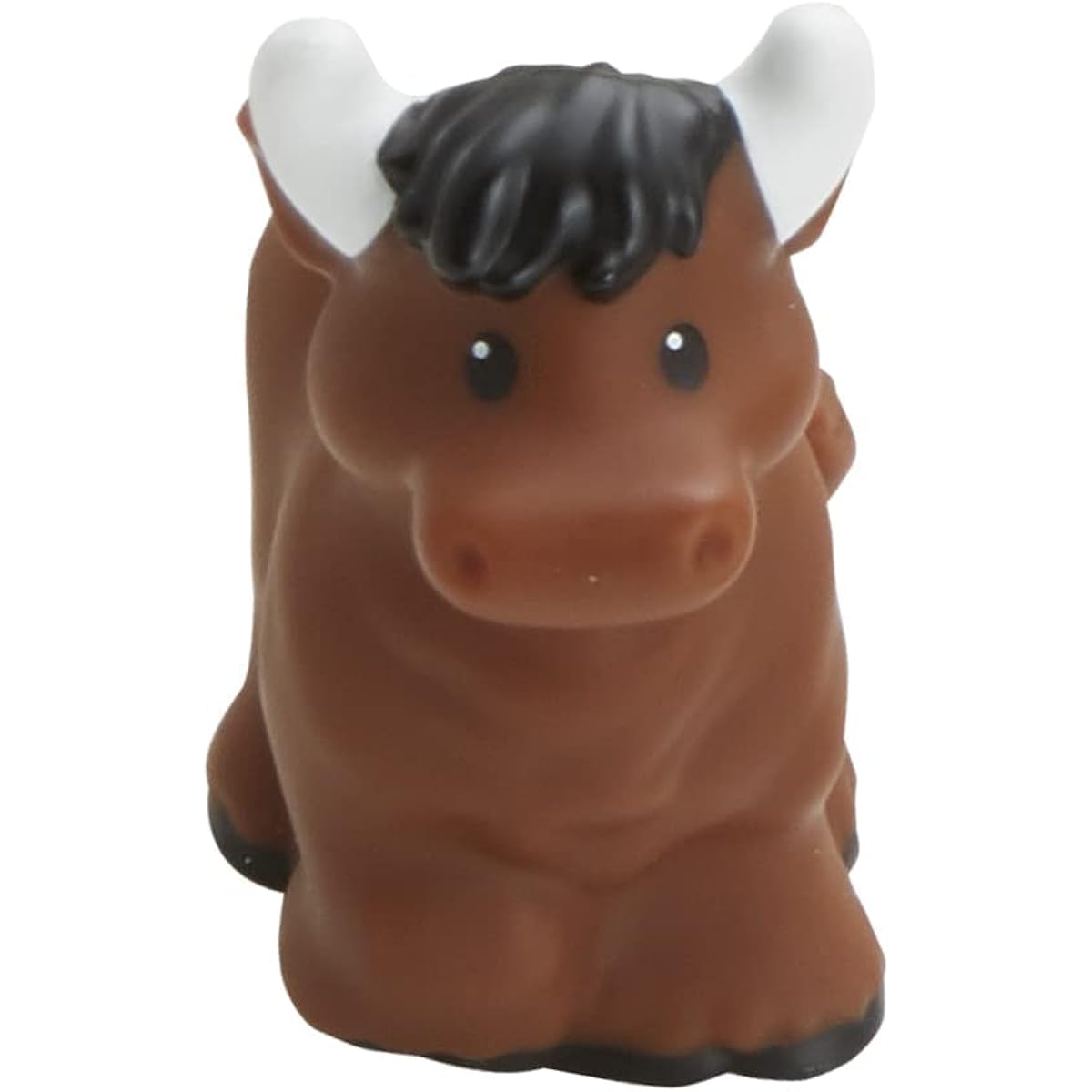 Fisher-Price Little People Replacement Part for Nativity Sets - FPT07 ~ Brown Ox and White Horn ~ Fits Many Sets