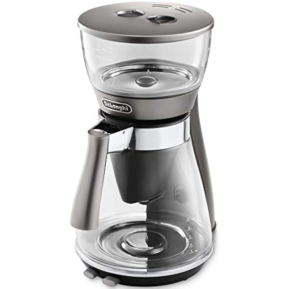 De'Longhi Drip Coffee Maker Cressidra ICM17270J Regular Coffee ECBC Certified for 10 Cups Equipped with Iced Coffee Mode Hourglass Form [Silver] 3 Year Warranty with DeLonghi Family Registration