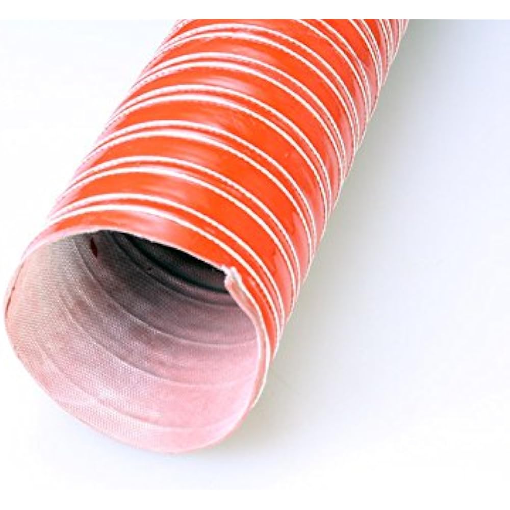 Autobahn88 Automotive SCAT Flex Duct (Silicon Impregnated Fiberglass, Steel Wire Reinforced) 64mm (2.5") Internal Diameter, 1 Meter (3') Length
