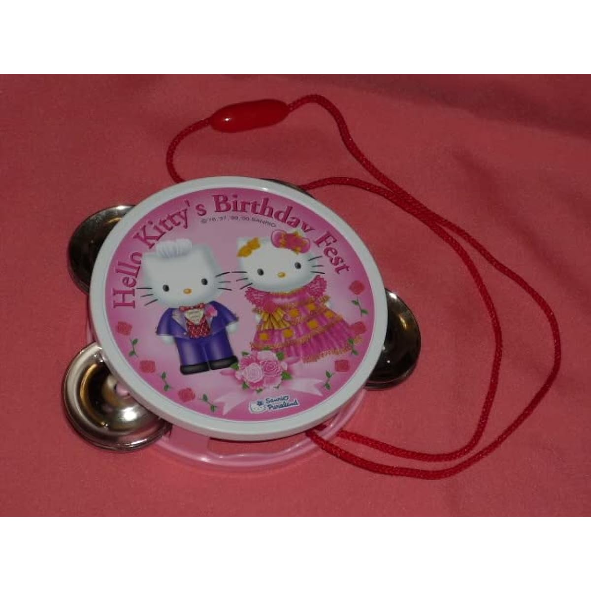 Retro 2000 Puroland Hello Kitty Character Mini Tambourine Made in Japan