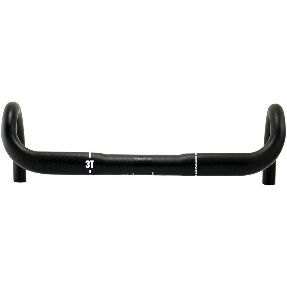 3T Superergo Pro 31.8X400mm Road Alloy Handlebar, TH2225-N Black