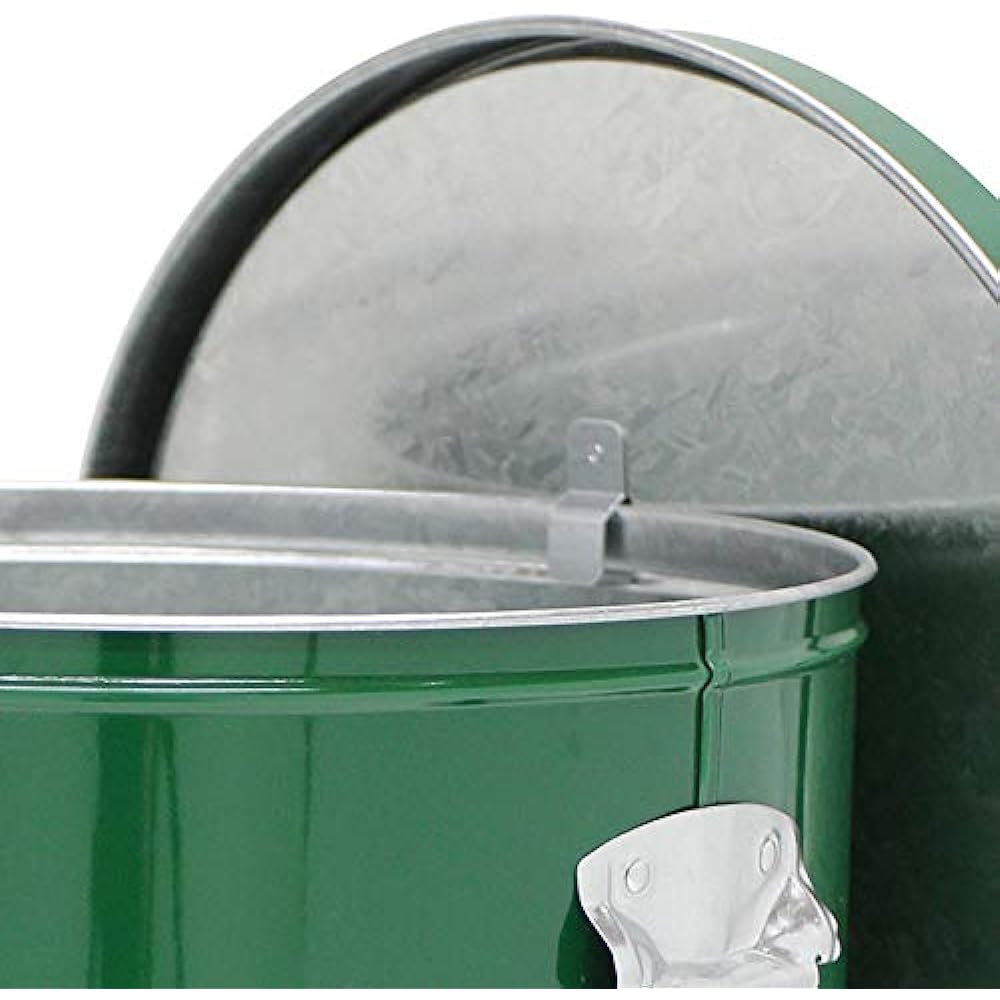 Watanabe Metal Industry Obucket Rice Stocker 20kg with casters Green RS20G Large