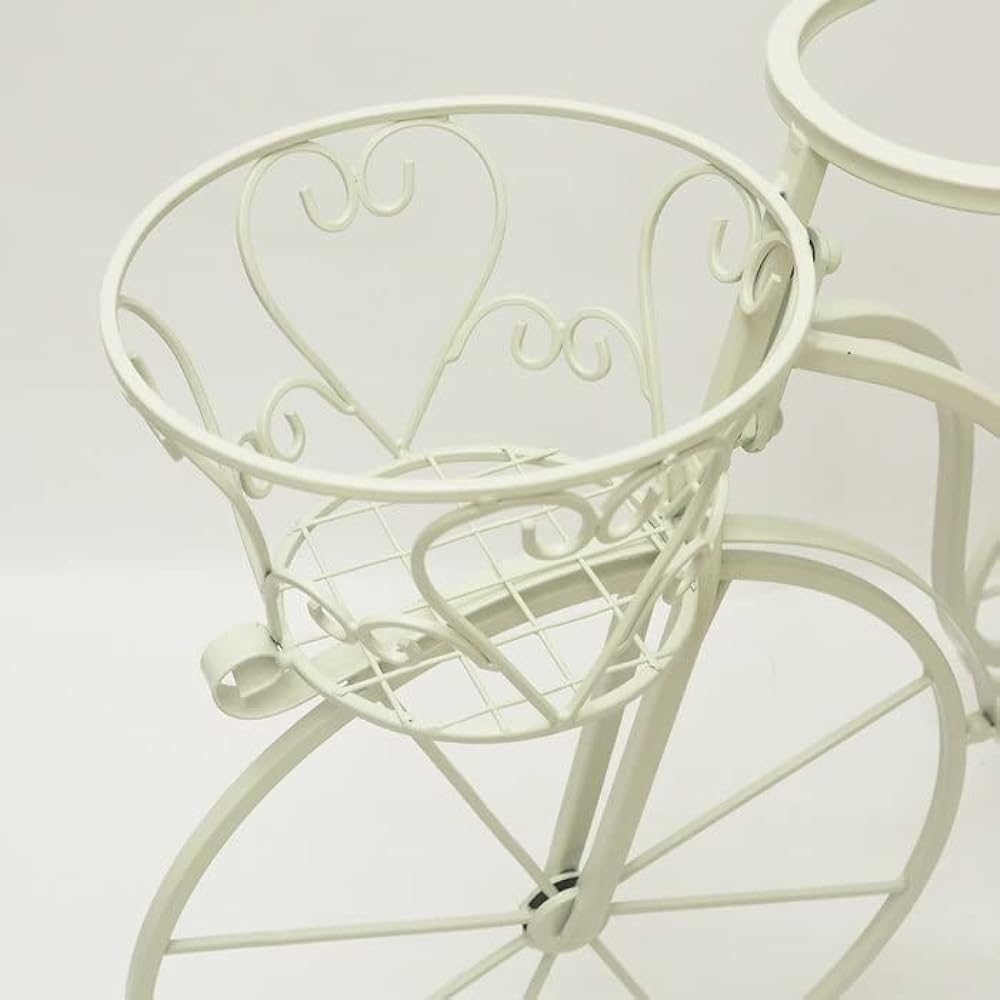 Murataya Sangyo Iron Planter Tricycle Cream 6359