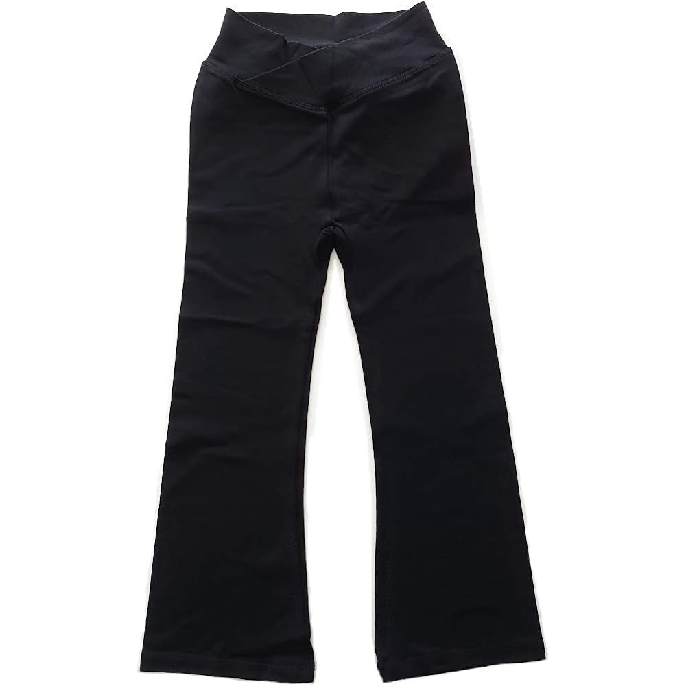 Jazz Pants Ballet Stretch Dance Pants Black Children's Black Long Pants Stretch Pants Boot Cut (Small Size) (140cm)