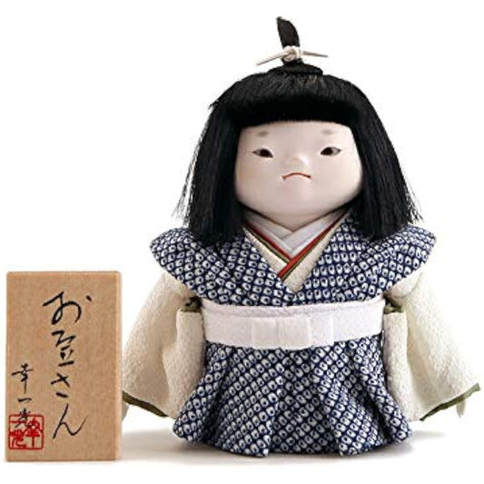 Hina dolls, Koichimitsu, Hina dolls, dolls for children, Ukiyo-e dolls, dolls only, Wa Works, O-Mame-san, Boku-chan, head with eyes, pure silk h063-koi-ww0d