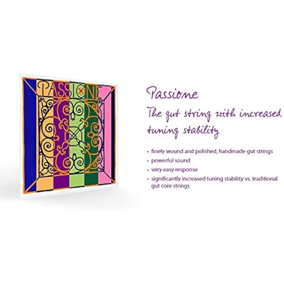 PIRASTRO PASSIONE Violin strings 4/4 set of 4 (E string: loop)