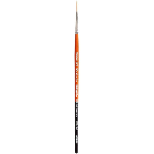 (10/0) - KINGART 6050-10/0 TAKLON Script Liner Paint Brush, 10/0, Black, Silver, Orange