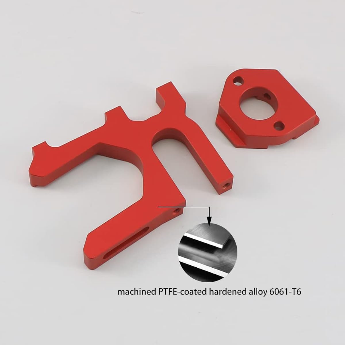 RCAWD Alloy Slide Motor Mount and Plate Set for Arrma 1-7 1-8 Series Car Hop-Up Upgrade Parts (Red)