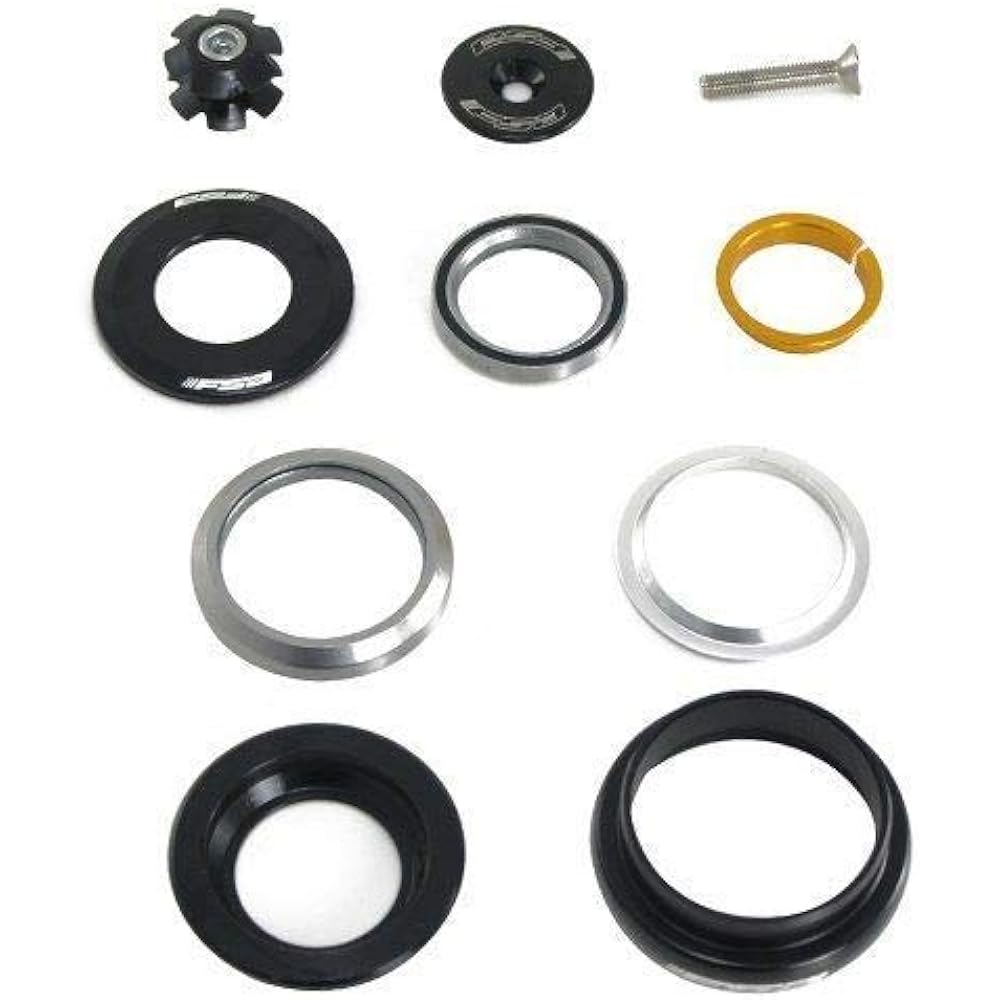 FSA 1/DX Pro-A 1-1/8 Inches to 1.5Inches Tapered Headset with Top Cap, XTE1666