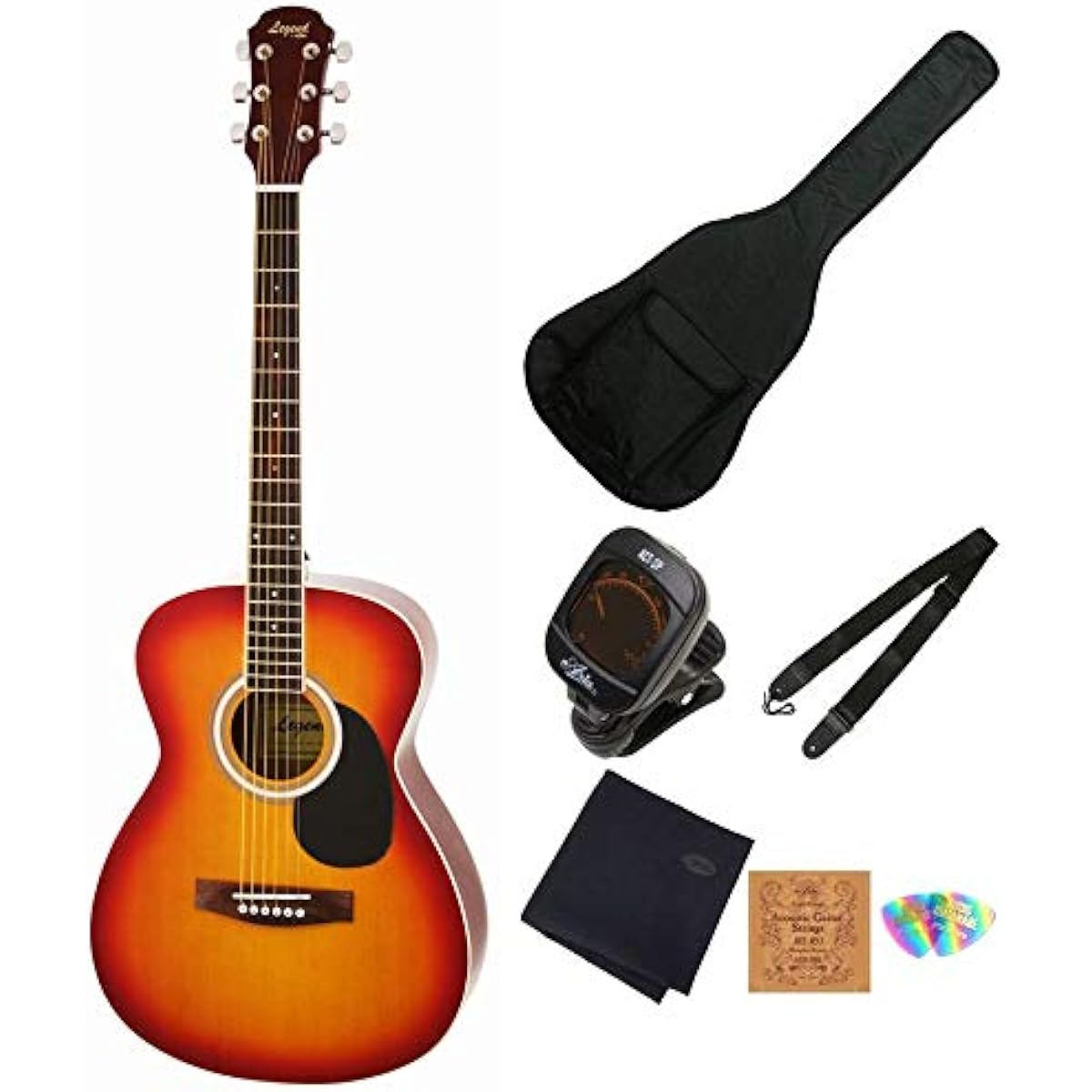 Legend by Aria FG-15/CS Acoustic Guitar Beginner Set Aria Cherry Sunburst