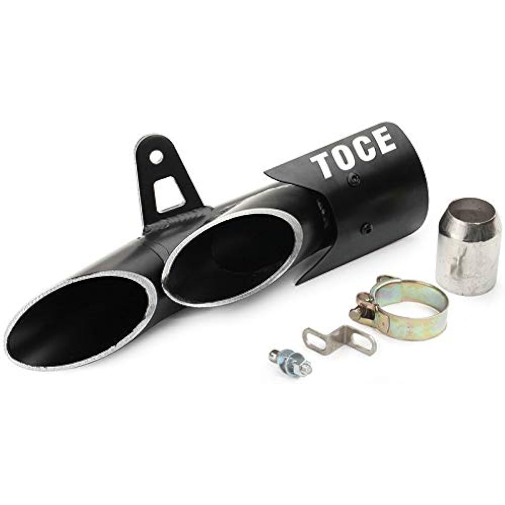 Motorcycle Bike Silencer Slip-on Muffler Bike Muffler Left and Right Muffler General Purpose Inlet 50.8mm Length 340mm