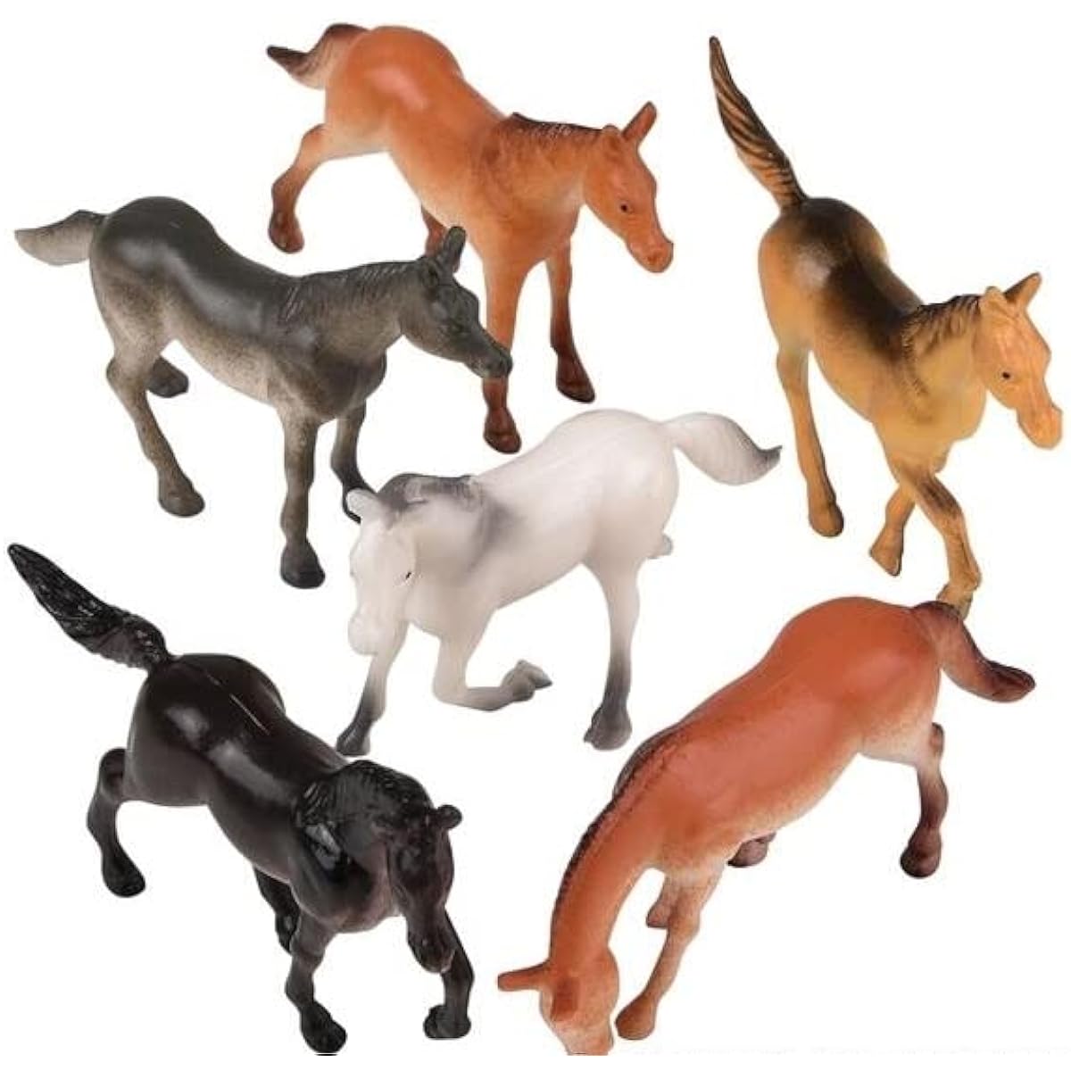 HAPPY DEALS ~ Horse Figures | 24 Pieces | Animal Toys | 2.5 Inch Size