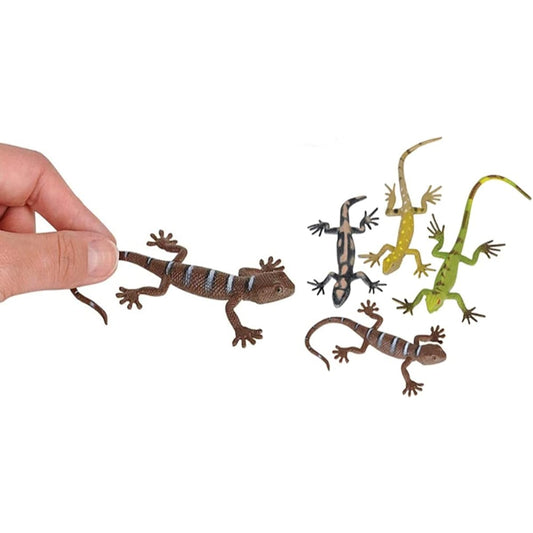HAPPY DEALS ~ Lizard Figures | 12 Pieces | Small Reptile Animal Toys | 5 Inch Size