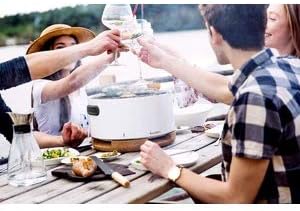 Berghoff Table BBQ Table BBQ Grill White Carbon Steel Camping Outdoor 2415601 White