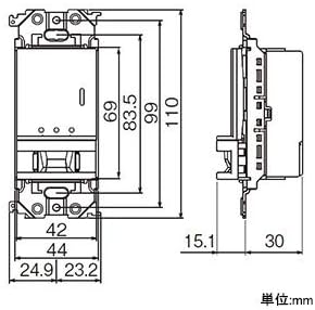 Panasonic Wall-mounted automatic switch with heat ray sensor Main device Matte white WTA14119W