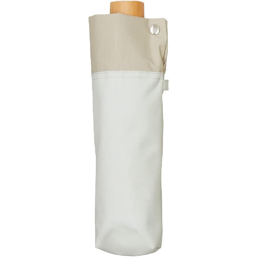 Waterfront Folding Umbrella, Parasol and Rain Umbrella [Official Limited] COKAGE+ Wooden Hand Cut Lily White 50cm Highest Standard Parasol UV Protection 99.9% Women's S350-0734WH1-BD