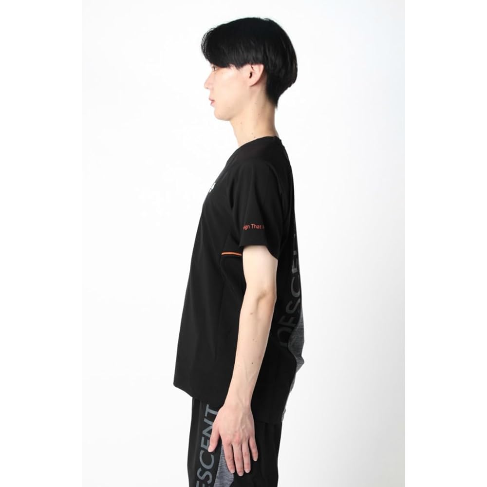 [DESCENTE] Volleyball Shirt, T-Shirt, Short Sleeve Practice Shirt, Practice Wear, Stretch, D Slit Cut, Sweat Absorbent, Quick Drying, Worn by Yuki Ishikawa