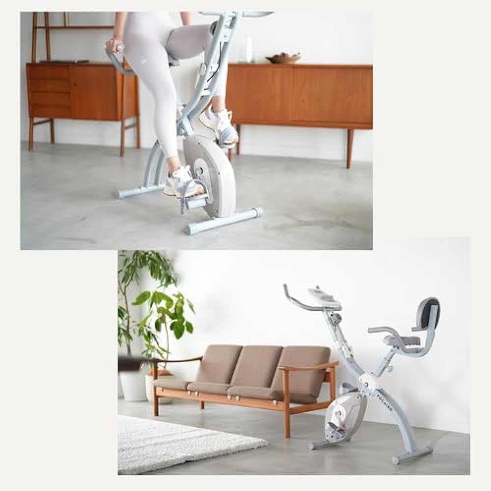 Cross Bike 4722 Fitness Bike ALINCO Folding Quiet with Heart Rate Monitor AFBYI4722 Navy/Beige Yokairo