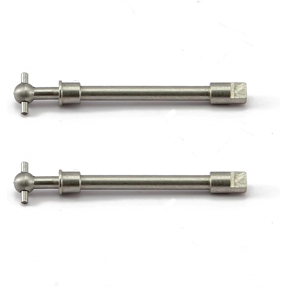 RCAWD 2X Hardened Stainless Steel Front Axle Shafts for Axial Scx24 Crawler