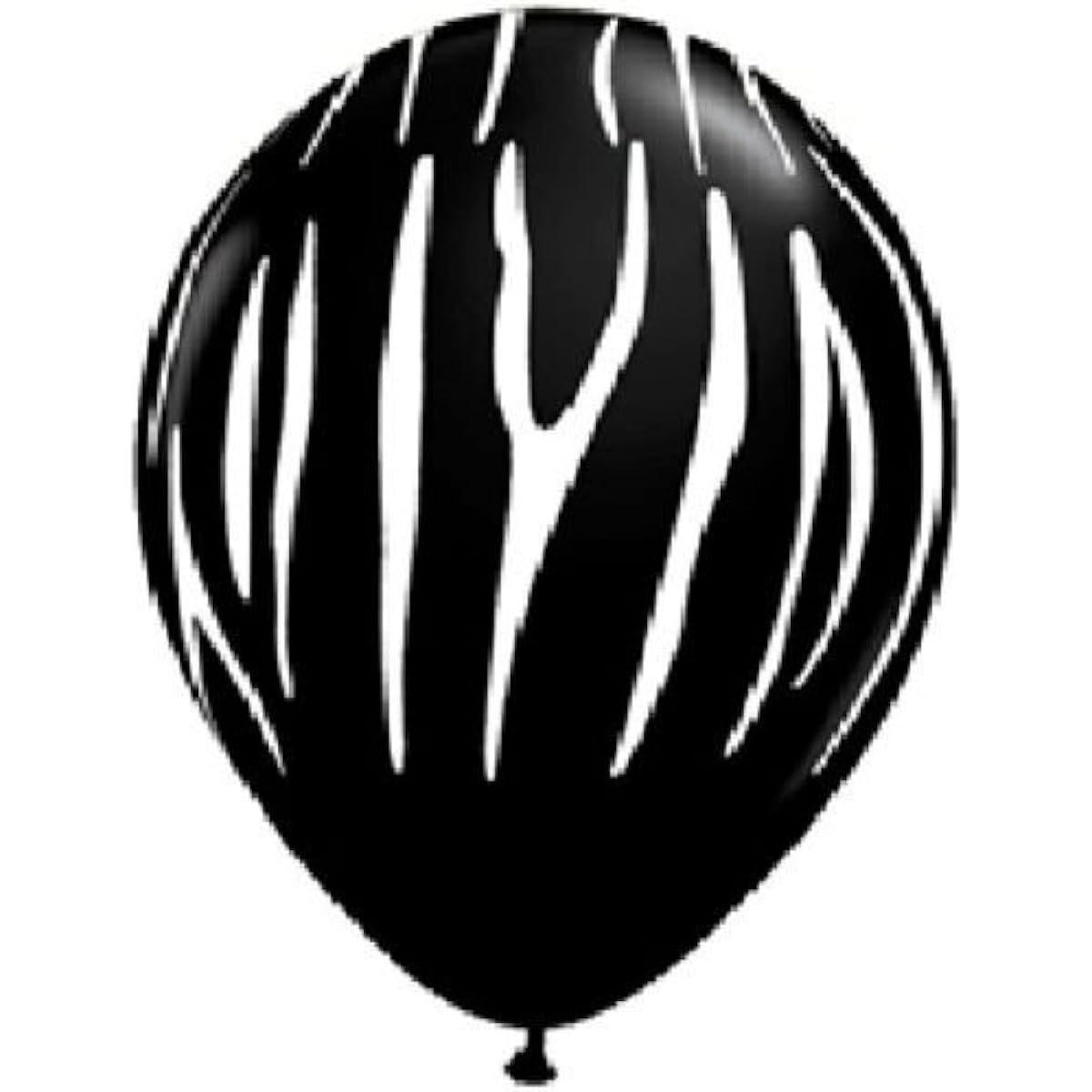 LoonBalloon Black White Zebra Stripes Black Print Jungle Animals (8) Party Latex Balloons