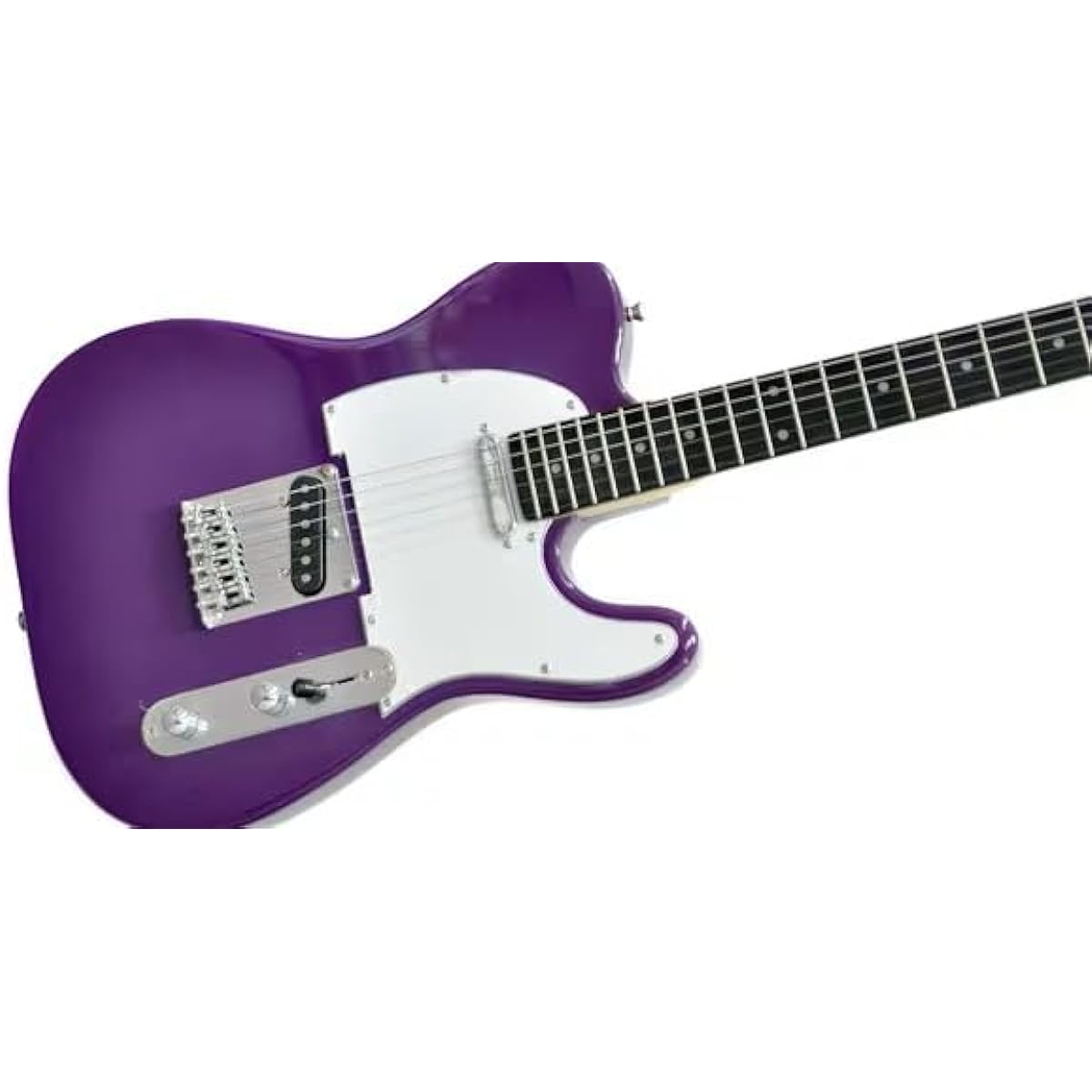 PLAYTECH Electric Guitar TL Type Rose Purple with 2 Single Pickups