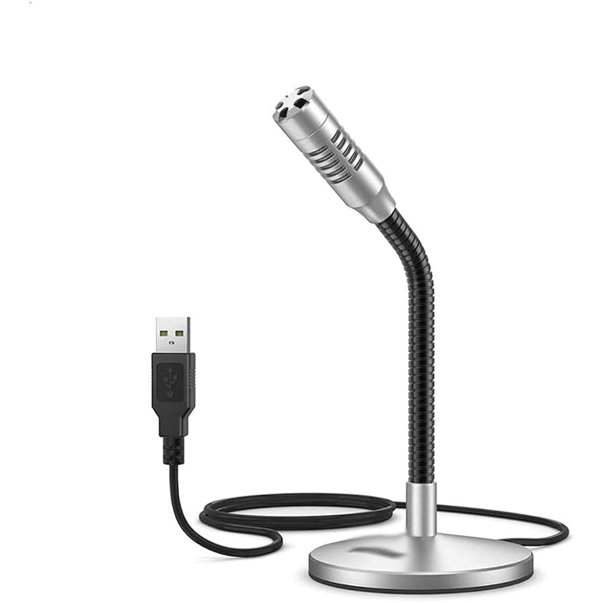 Mini Gooseneck USB Microphone for Computer & Laptop Plug and Play Perfect for Gaming, Streaming, Narration