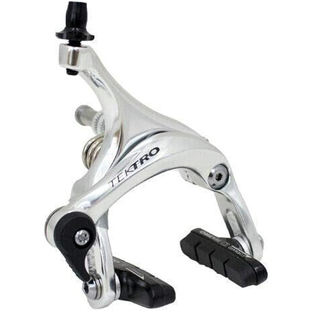 TEKTRO R526 Dual Pivot Caliper Brake Set 39-54mm Designed for 28C tire, Silver, MH1850-S