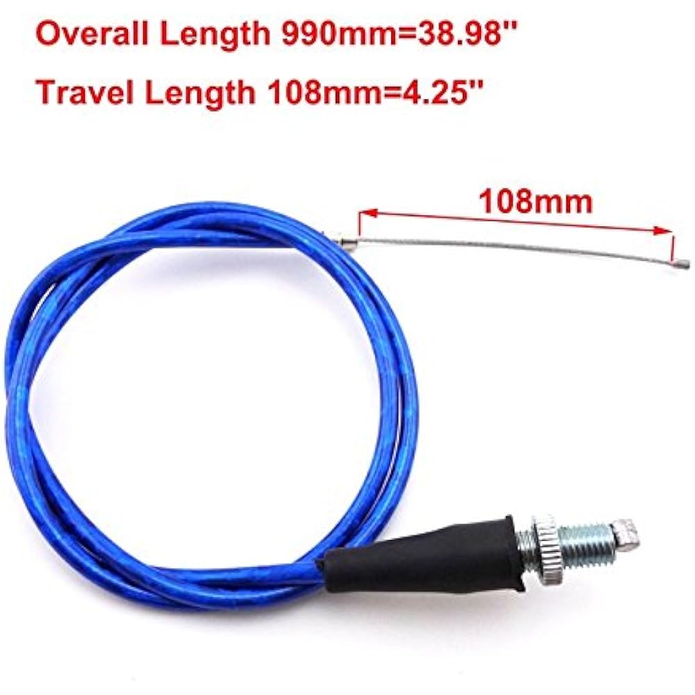 TC-MOTOR Blue Alloy Twist Throttle Cable Handle Assembly for XR50 CRF50 KLX110 TTR SSR YCF Pro Thumpstar Motocross Pit Dirt Trail Bike