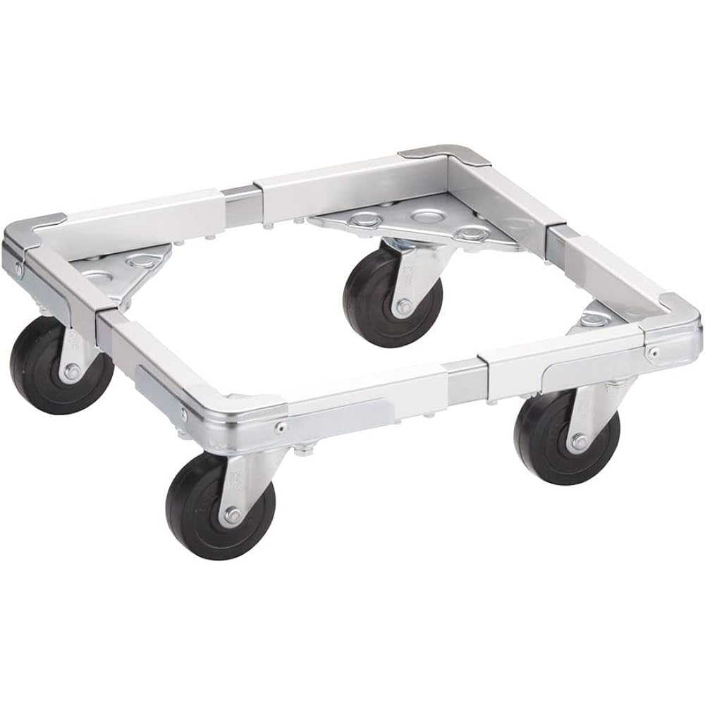 Endo Shoji Commercial Free Size Box Carry, Small, Aluminum Body, Iron Plated, Rubber Casters, Iron Fittings, Made in Japan ABT79003