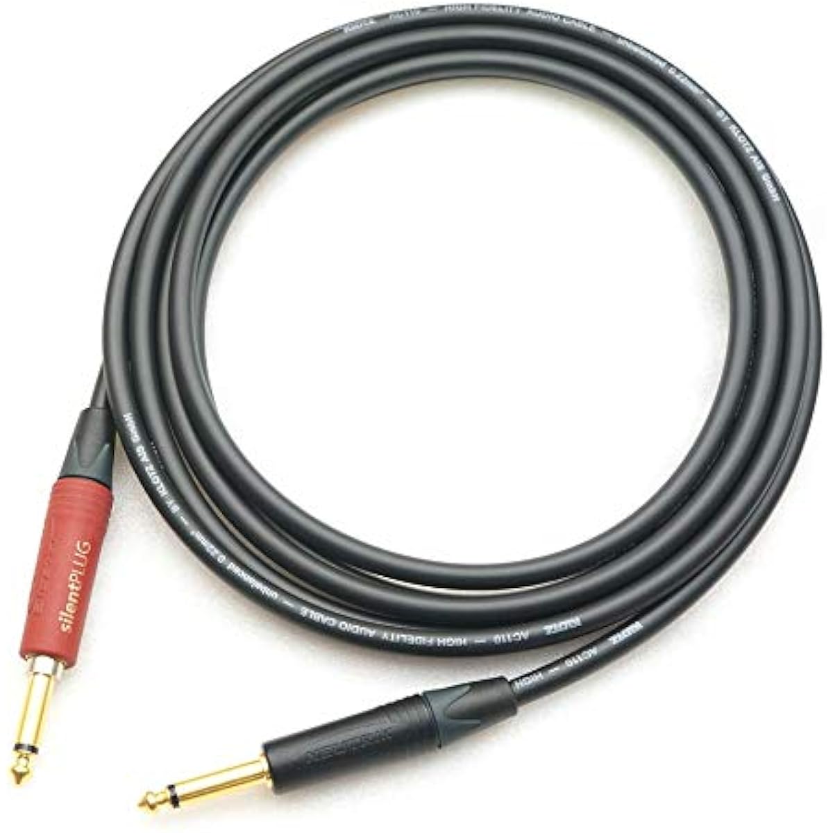 Professional cable! KLOTZ AC110SW with silent plug guitar shield NEUTRIK/SS (10m)