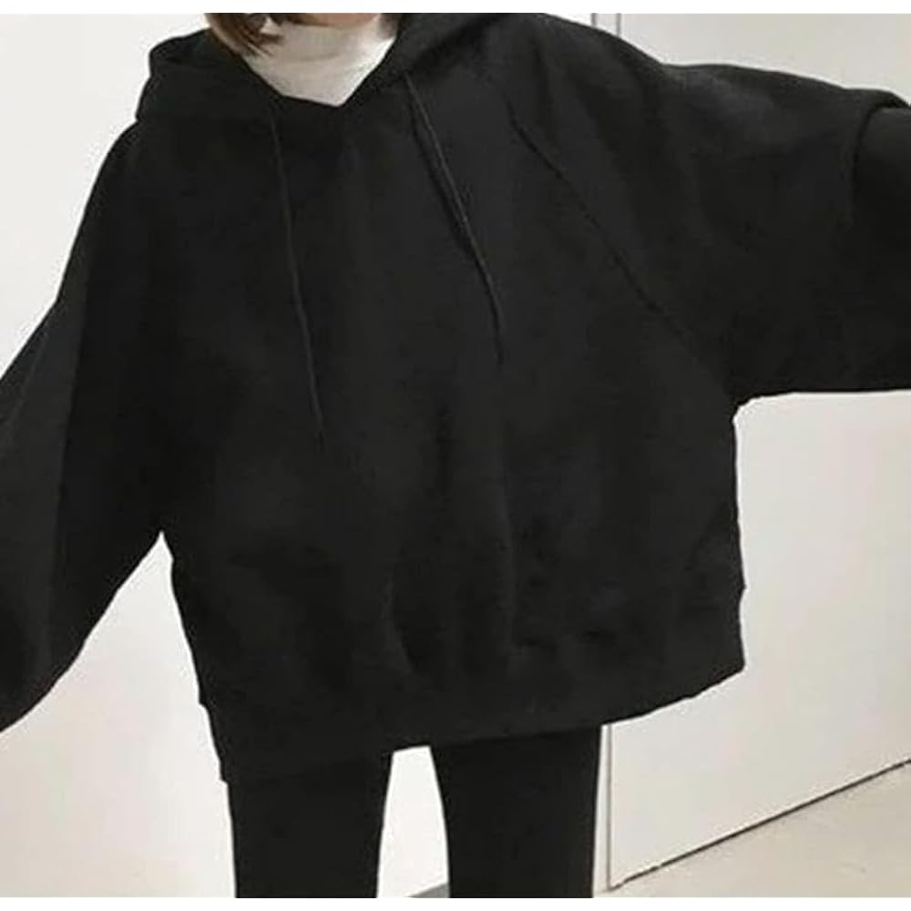 [emptio] Moe Sleeves Darugi Long Sleeve Loose Parka Hoodie Women's Sweatshirt Over Tops