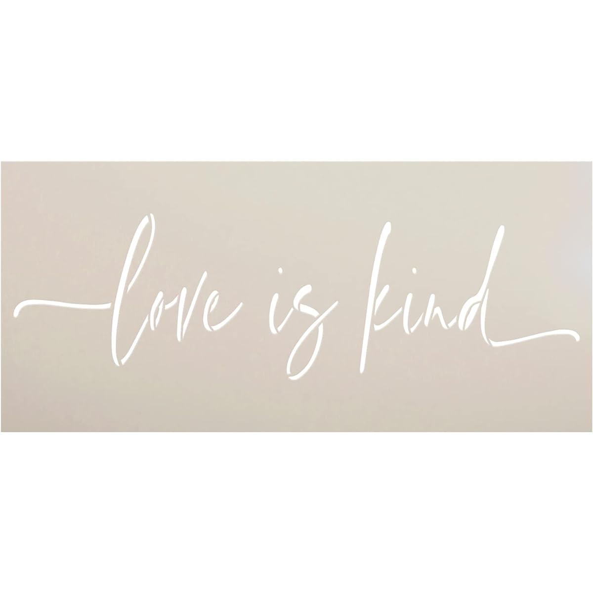 Love is Kind Script Stencil by StudioR12 | Bible Verse Love Quote | DIY Oversized Home & Bedroom Decor | Jumbo Wood Sign & Paint Walls | Select Size (12 x 5.5 Inch)