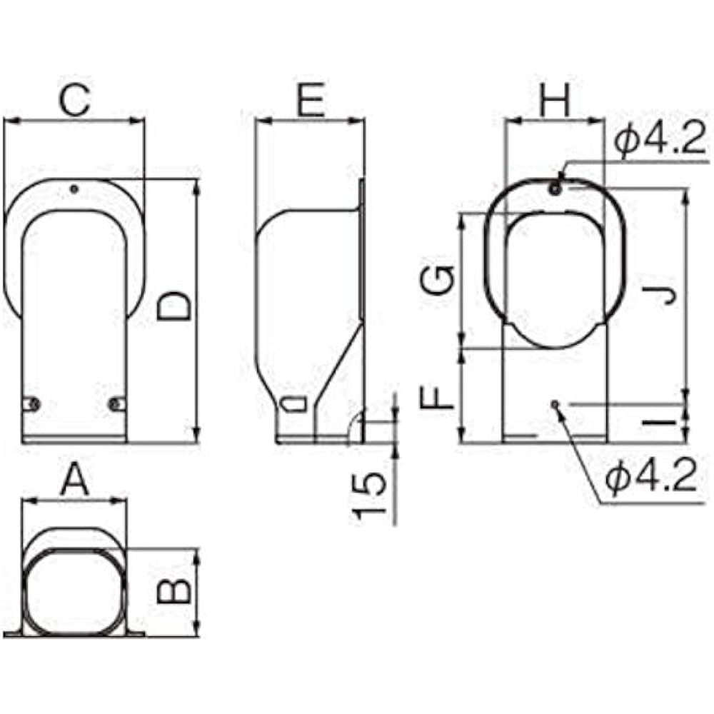 Inaba Denko Plumbing Decorative Cover Wall Corner Wall Extrusion White 10 Pieces LDW-70-W (10)