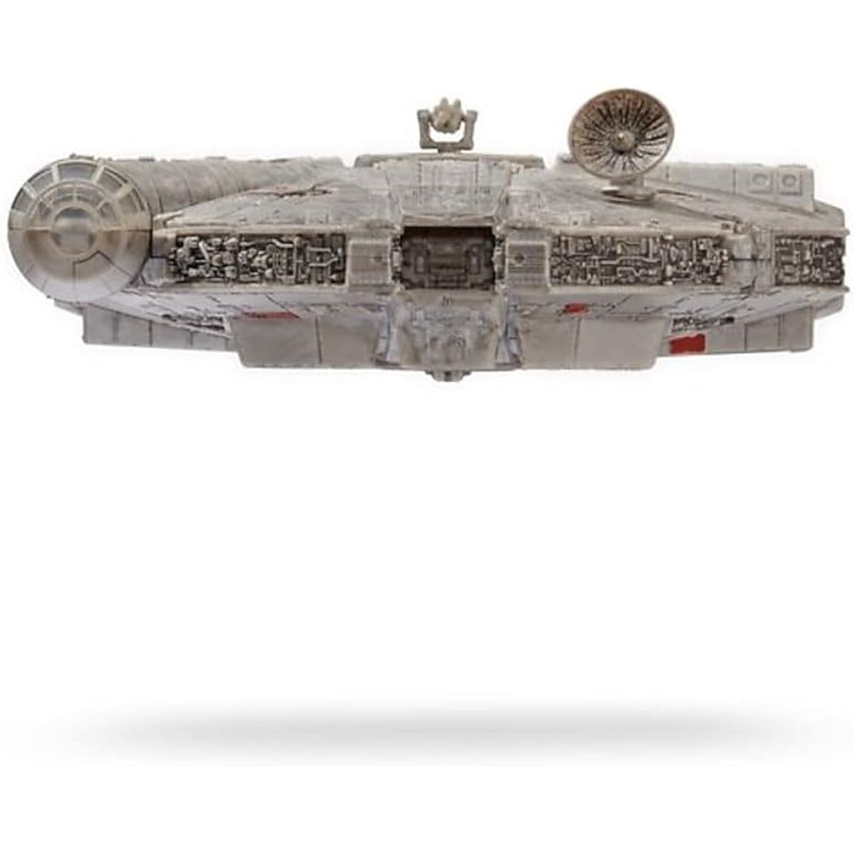 Star Wars Micro Galaxy Squadrons Assault Class Millennium Falcon - 7" Vehicle with 1" Han Solo, Chewbacca, Princess Leia and Obi-Wan Kenobi Microfigures, Multicolor