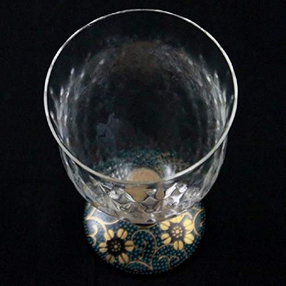 Kutani Ware Free Glass (Large/Lattice) Blue Grain Tessen