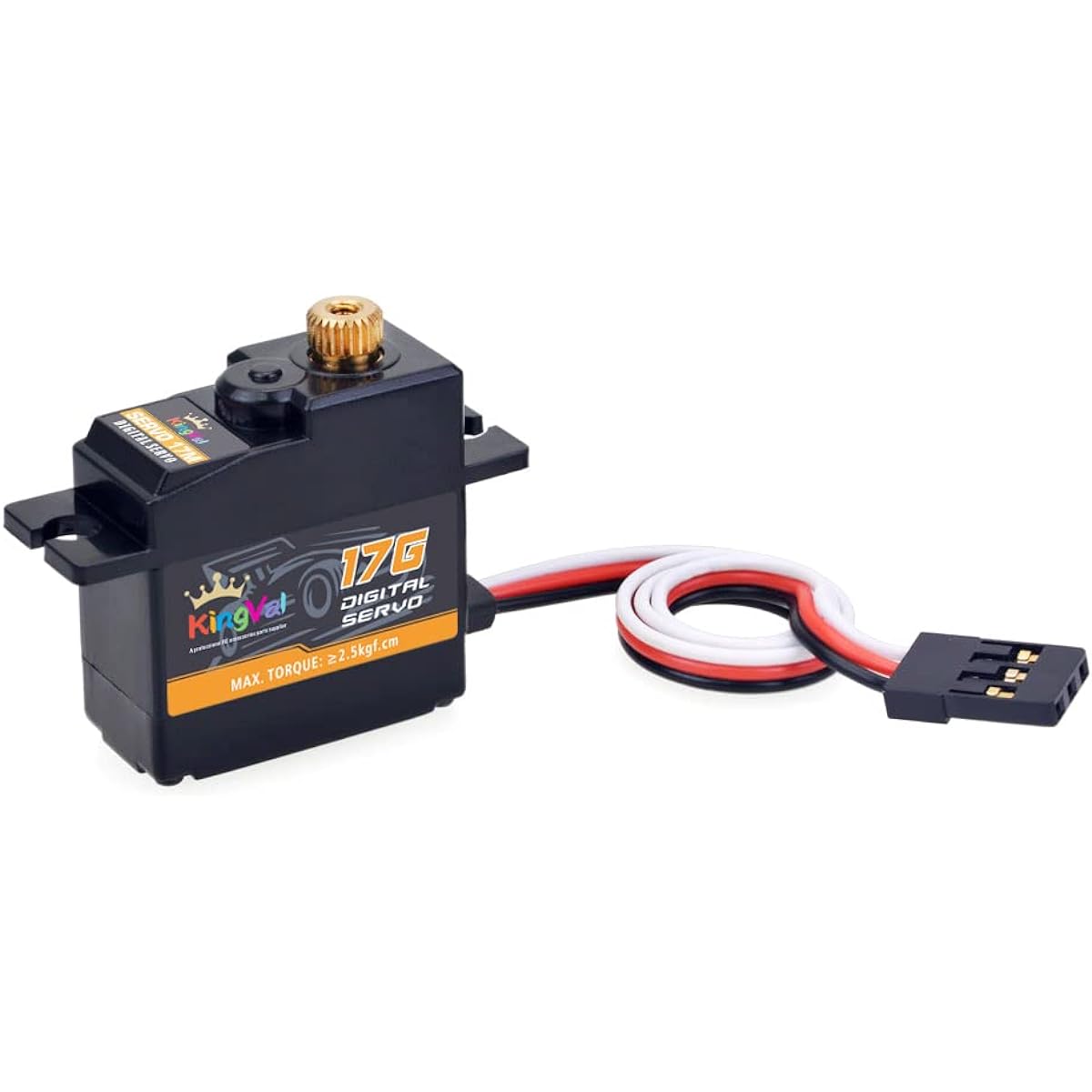 KingVal Replacement 17G Metal Steering Gear Digital Servo Compatible with 1/18 RC Car Ducted Airplane Fixed Wing Robot Boat