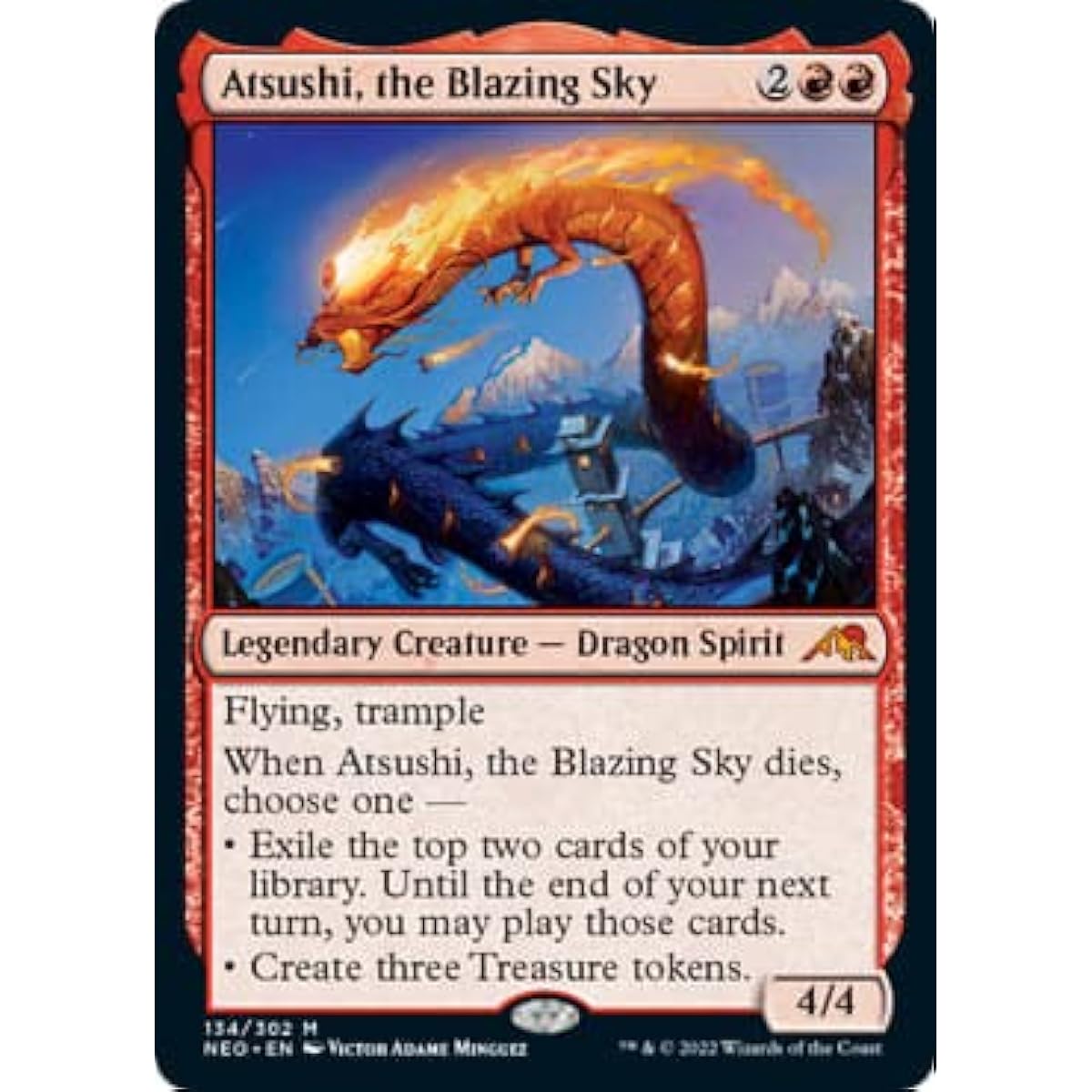 Magic: The Gathering - Atsushi Burning Sky (134) - Kamikawa: Neon Dynasty