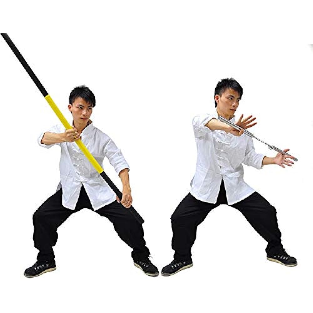 kitamurasyokai Kung Fu Dogi Chinese Kempo Bruce Lee Costume Martial Arts Stage Costume Tai Chi Training Wear (S)