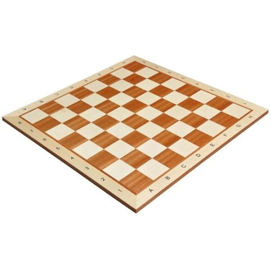 Maple & Mahogany Wooden Chess Board - 2.5" With Notation by The House of Staunton