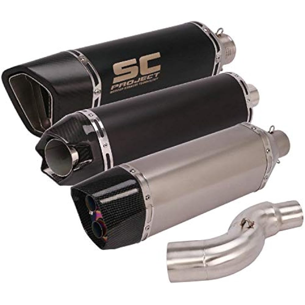 Motorcycle Exhaust Port Exhaust Pipe Intermediate Pipe Motorcycle Silencer Slip-on Muffler Motorcycle Muffler Full Exhaust Honda HONDA CTX700 CTX700N DCT Inlet 50.8mm Applicable