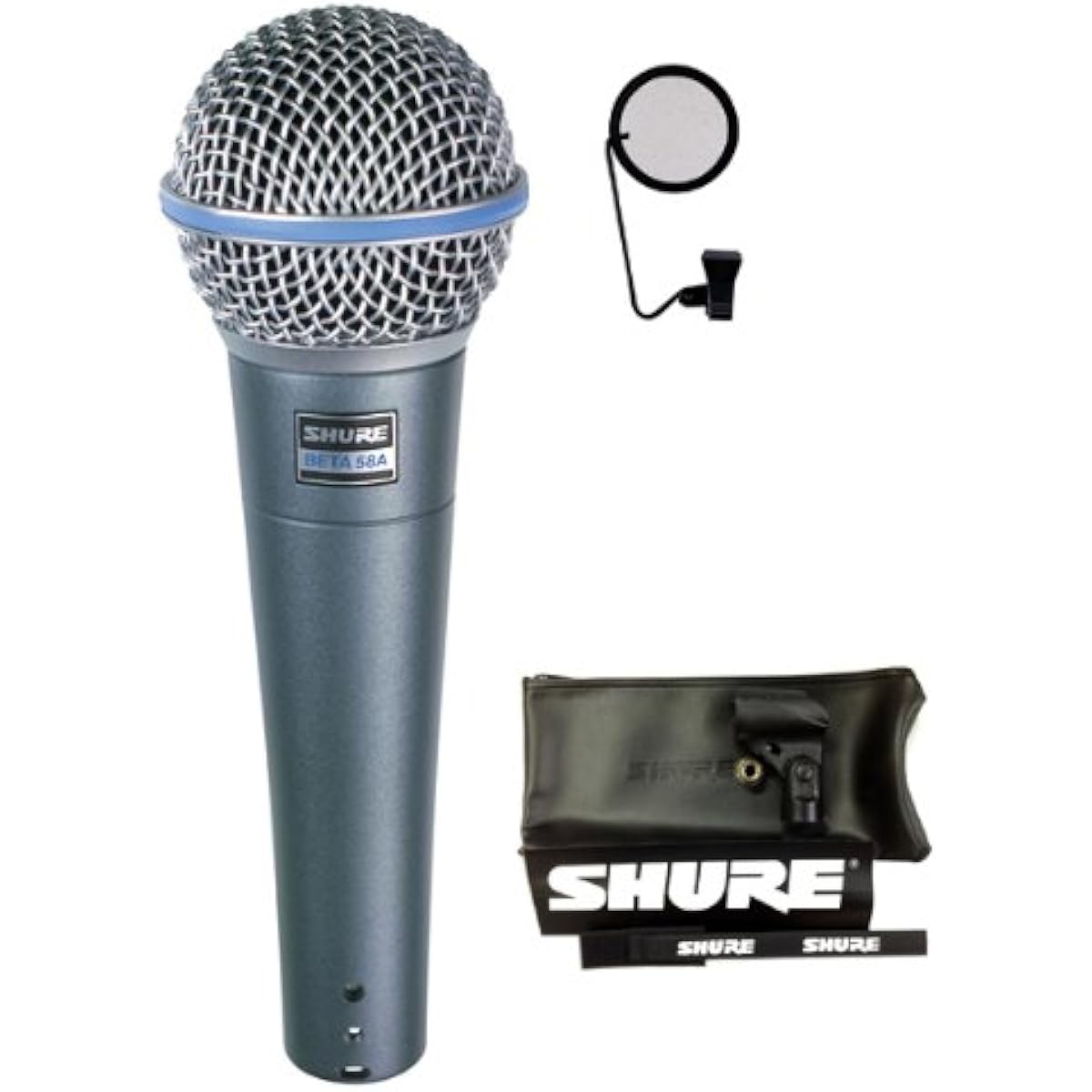 [7-piece set with pop blocker] SHURE Beta 58A vocal microphone