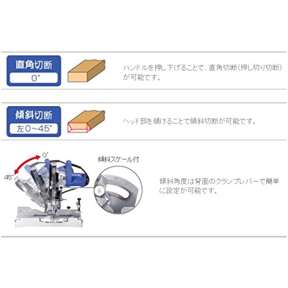 HiKOKI Former Hitachi Koki Tabletop Circular Saw AC100V Capable of cutting at a 45 degree angle to the left Blade diameter 216mm FC8FC