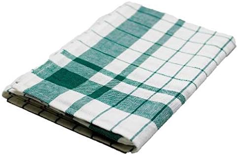 Made in Japan, linen blend glass towel, 50% cotton, 50% linen, 40 x 70, for professional use, for commercial use [10 pieces] (blue border)