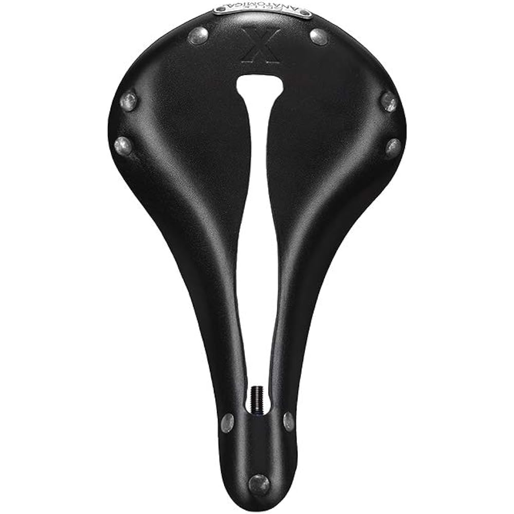 Selle Anatomica WaterShed X1 Black Black Rivet Waterproof Leather Saddle