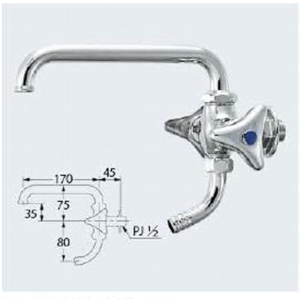 Kakudai Double-mouth horizontal adjustable faucet 13 7044
