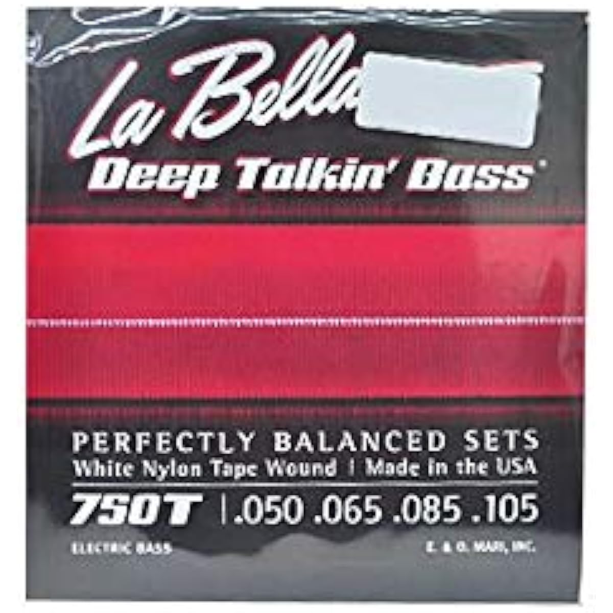 LA BELLA Bass Strings 750T White Nylon Tape Wound Light 50-105