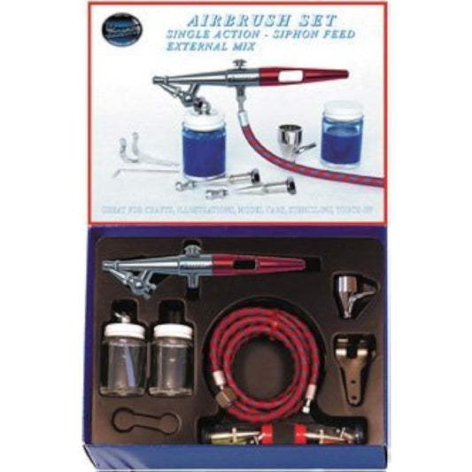 Paasche Model HS-202S Single Action Airbrush Set with Metal Handle