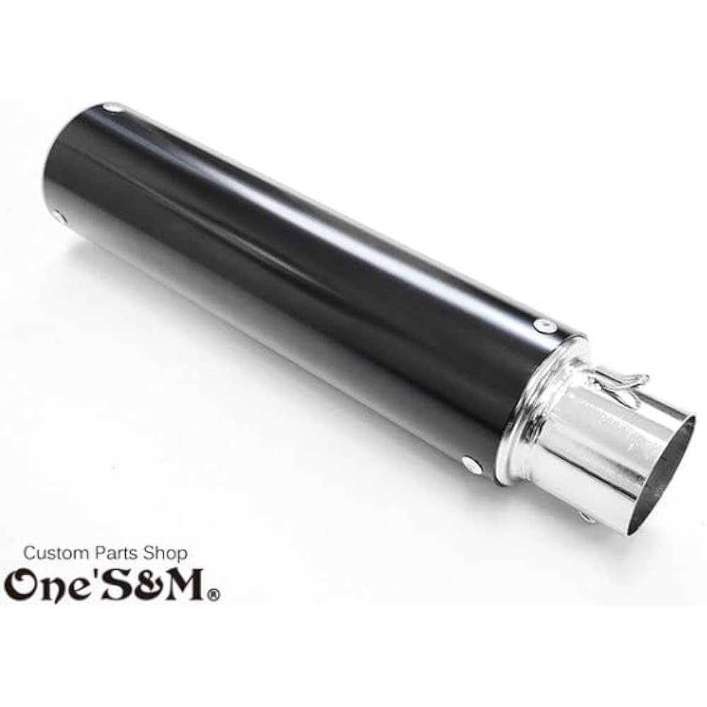 W4-10BK Wands tube slip-on muffler silencer aluminum silencer with inner baffle 50.8φ 50.8π general purpose (silencer color/black)